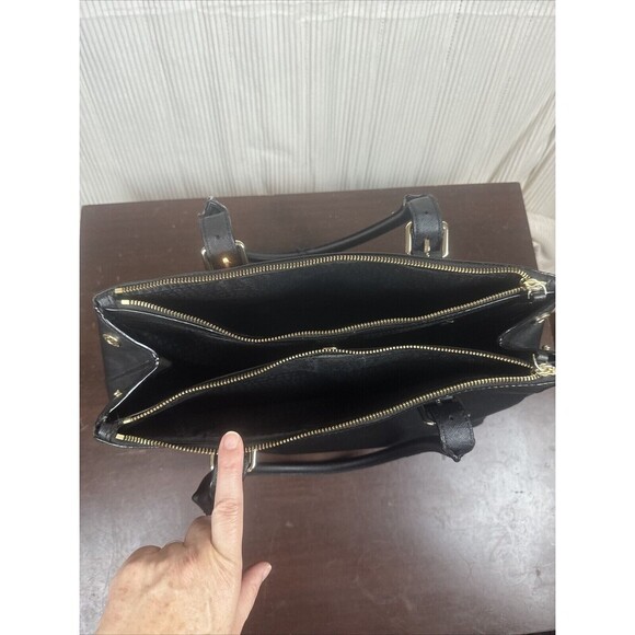 Kate Spade Leather Black Handbag Satchel Style Double Handles Classic Career - Picture 4 of 16